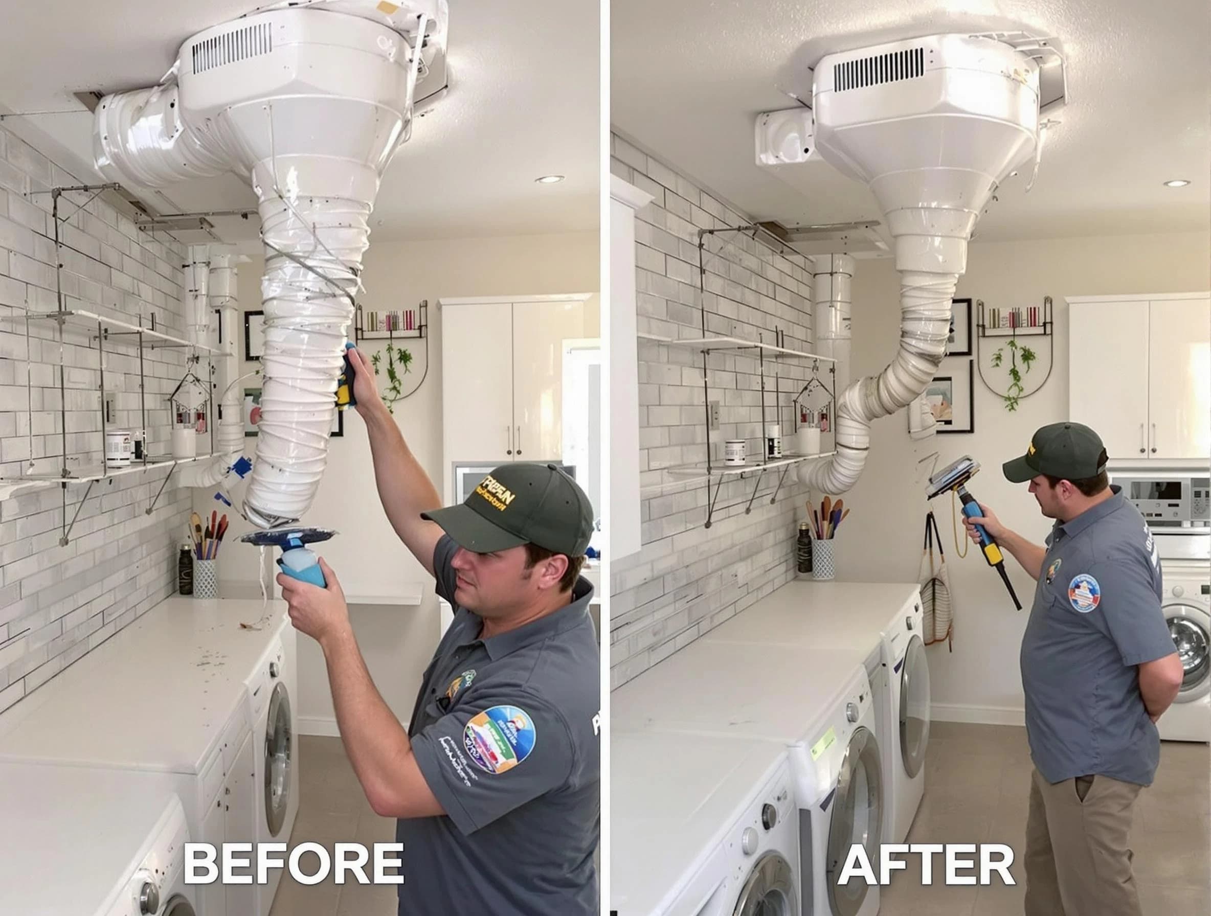 Professional dryer exhaust vent cleaning by Bellevue Dryer Vent Cleaning in Bellevue