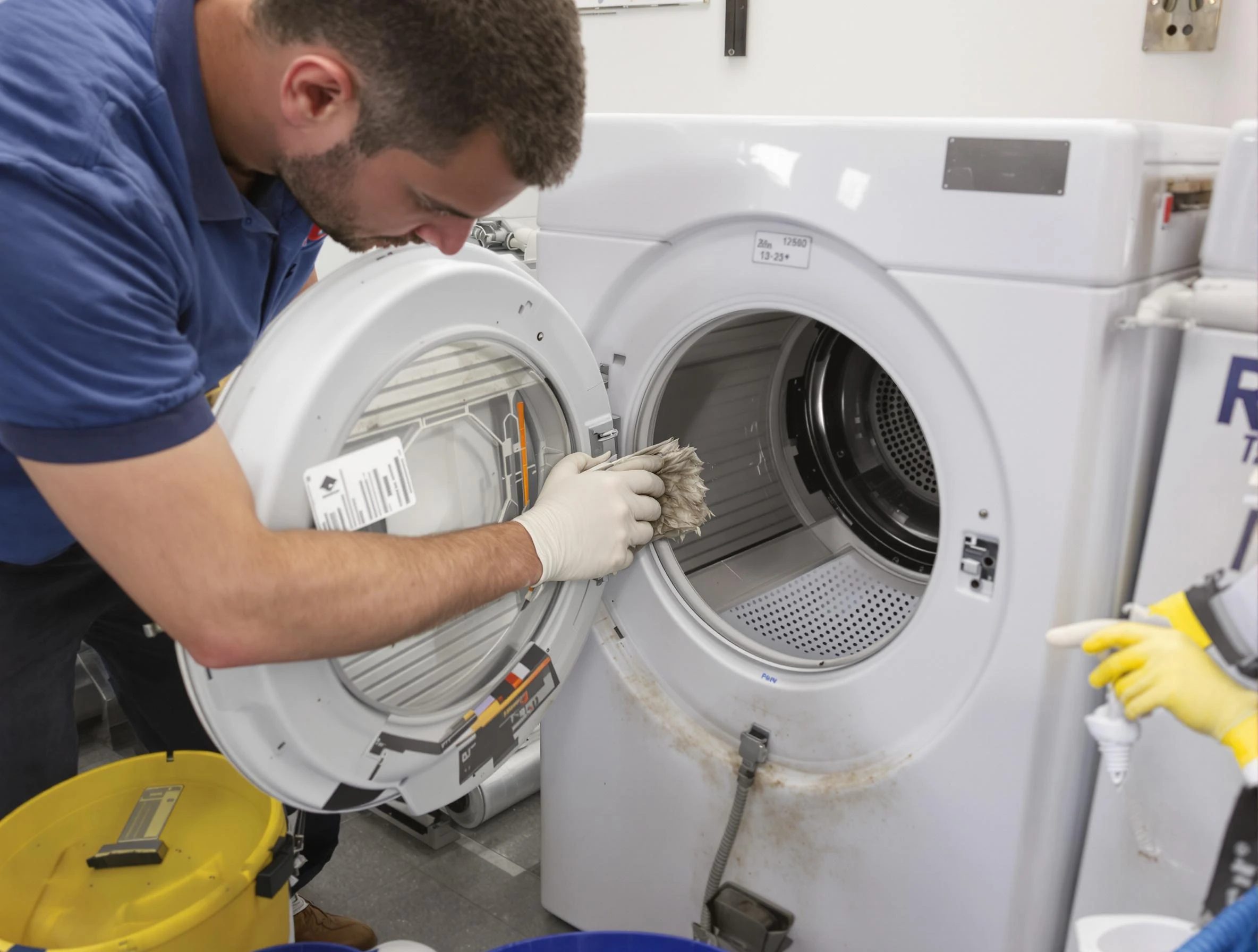 Bellevue Dryer Vent Cleaning specialist performing detailed lint trap cleaning service in Bellevue