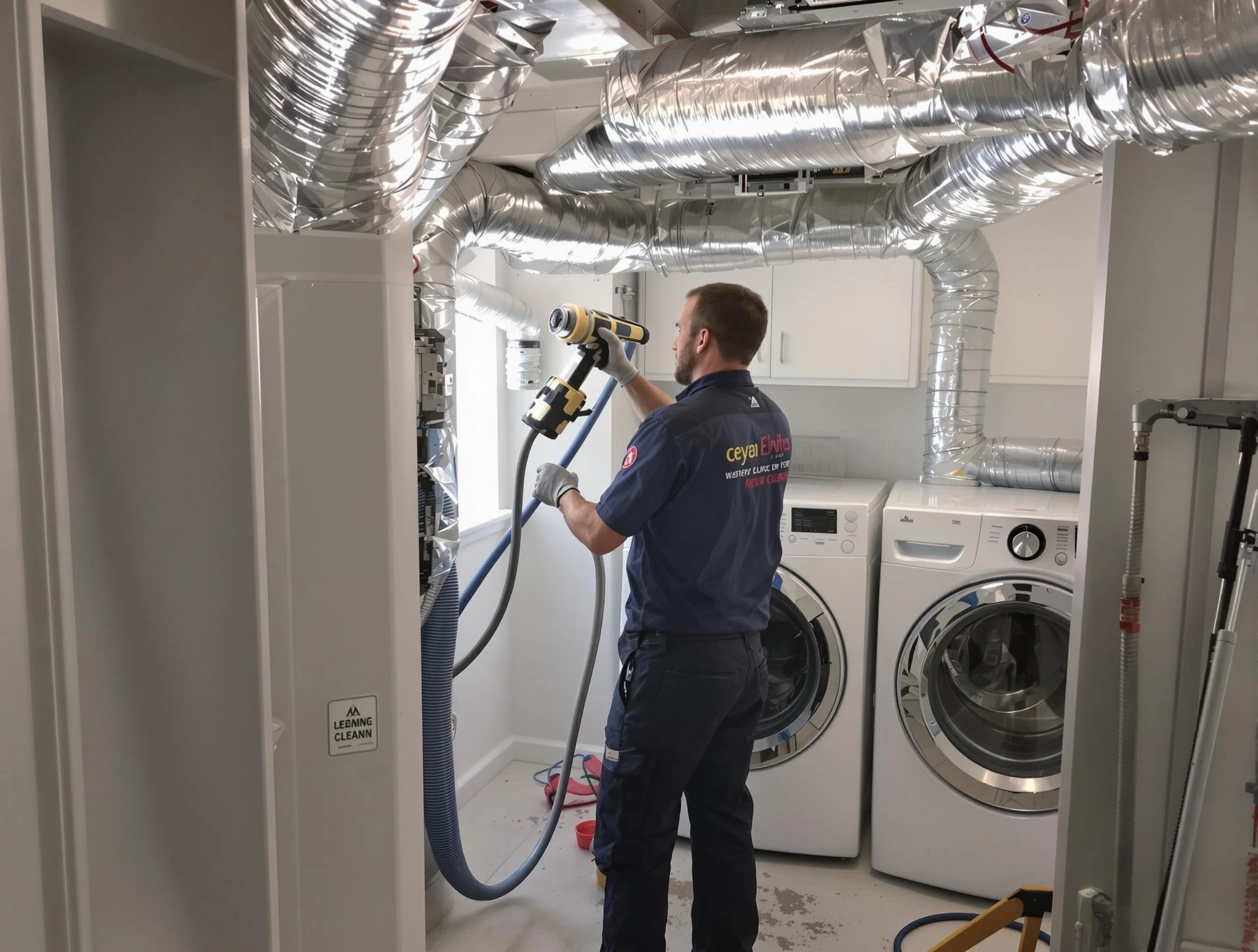 Bellevue Dryer Vent Cleaning specialist using advanced equipment for thorough duct cleaning in Bellevue