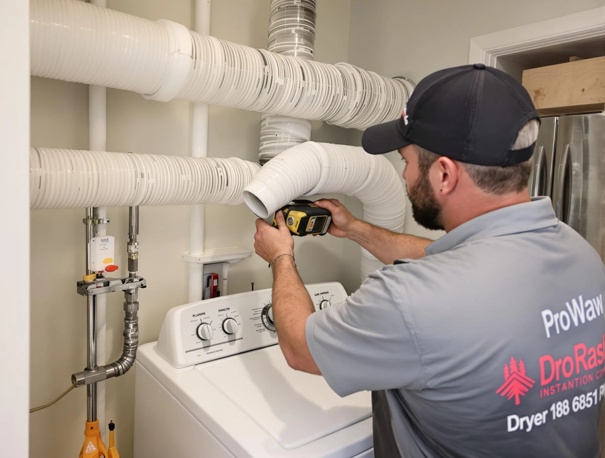 Professional dryer vent hose installation by Bellevue Dryer Vent Cleaning in Bellevue